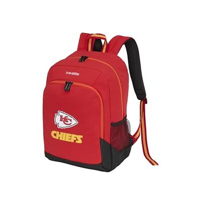 travelite NFL Mochila College Kansas City Chiefs, mochila escolar de nailon resistente con compartimento para portátil de 15,6 pulgadas, sistema de fijación al trolley y espalda acolchada travelite NFL Mochila College Kansas City Chiefs, mochila escolar de nailon resistente con compartimento para portátil de 15,6 pulgadas, sistema de fijación al trolley y espalda acolchada