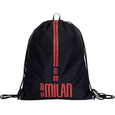 Seven Milan Mochila escolar, rojo y negro, apertura con cordón, escuela y tiempo libre, niños y jóvenes, Negro, Talla única, Moderno Seven Milan Mochila escolar, rojo y negro, apertura con cordón, escuela y tiempo libre, niños y jóvenes, Negro, Talla única, Moderno