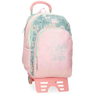 ROLL ROAD Spring is here Mochila Escolar, Rosa, 33x44x17 cms ROLL ROAD Spring is here Mochila Escolar, Rosa, 33x44x17 cms