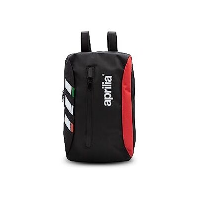 Aprilia Scooter Bag&Backpack, Bolsa Unisex Adulto, Negro con Inserciones Rojas, Talla única Aprilia Scooter Bag&Backpack, Bolsa Unisex Adulto, Negro con Inserciones Rojas, Talla única