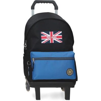 Pepe Jeans Henry Mochila Escolar con Carro 15,6" Pulgadas Negro 31x44x17,5 cm Poliéster 23,87L by Joumma Bags Pepe Jeans Henry Mochila Escolar con Carro 15,6" Pulgadas Negro 31x44x17,5 cm Poliéster 23,87L by Joumma Bags