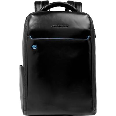 Piquadro Mochila Fast-Check Para PC 14" en Piel Hombre Negro Enganche para trolley, Apertura en forma de libro, Tirantes acolchados, Oficina, Viajes de trabajo y Uso Diario Piquadro Mochila Fast-Check Para PC 14" en Piel Hombre Negro Enganche para trolley, Apertura en forma de libro, Tirantes acolchados, Oficina, Viajes de trabajo y Uso Diario