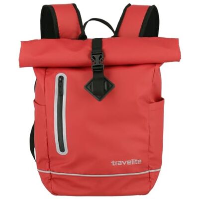 travelite Mochila con Cierre Enrollable Impermeable, Mochila de Ciclismo, Mochila de Ocio con Cierre Roll-Top y Reflectores, BASICS, 48 cm, 19 Litros travelite Mochila con Cierre Enrollable Impermeable, Mochila de Ciclismo, Mochila de Ocio con Cierre Roll-Top y Reflectores, BASICS, 48 cm, 19 Litros