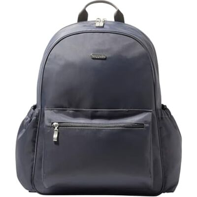 Baggallini Mochila esencial para laptop para mujer, Gris-Carbón, Talla única Baggallini Mochila esencial para laptop para mujer, Gris-Carbón, Talla única