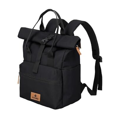 travelite Mochila de equipaje de mano, mochila para ordenador portátil de 14 pulgadas, Basic Short Handle Rollup, mochila de viaje, función Rolltop, Negro travelite Mochila de equipaje de mano, mochila para ordenador portátil de 14 pulgadas, Basic Short Handle Rollup, mochila de viaje, función Rolltop, Negro