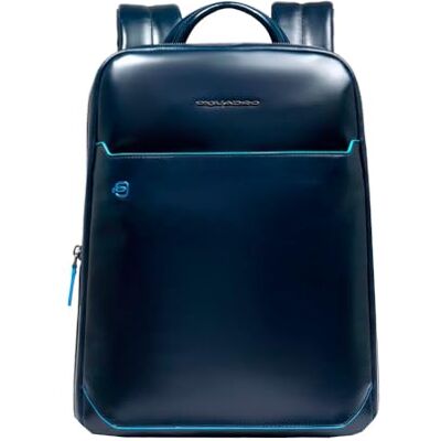 Piquadro Mochila Para PC 14" Blue Square en Piel Unisex Azul Noche Enganche para trolley, Tirantes acolchados, Compartimentos organizados, Elegante y Profesional, Oficina, Uso diario Piquadro Mochila Para PC 14" Blue Square en Piel Unisex Azul Noche Enganche para trolley, Tirantes acolchados, Compartimentos organizados, Elegante y Profesional, Oficina, Uso diario