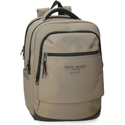 Pepe Jeans Waltford Mochila para Portátil 15,6 Pulgadas Beige 30x42x14,5 cms Poliéster con Detalles en Piel Sintética 18,27L by Joumma Bags Pepe Jeans Waltford Mochila para Portátil 15,6 Pulgadas Beige 30x42x14,5 cms Poliéster con Detalles en Piel Sintética 18,27L by Joumma Bags