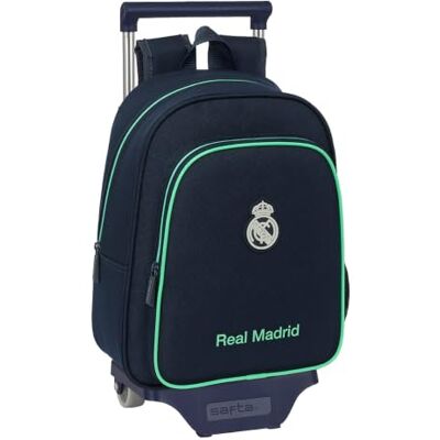 Safta Mochila Escolar Grande con Carro Real Madrid 2ª Equipación 25/26, Extraíble, 27x10x67 cm, Hombreras Ergonómicas Acolchadas, Portabotellas y Bolsillo Frontal, Mochila Niño, Medidas 27x10x33 cm Safta Mochila Escolar Grande con Carro Real Madrid 2ª Equipación 25/26, Extraíble, 27x10x67 cm, Hombreras Ergonómicas Acolchadas, Portabotellas y Bolsillo Frontal, Mochila Niño, Medidas 27x10x33 cm