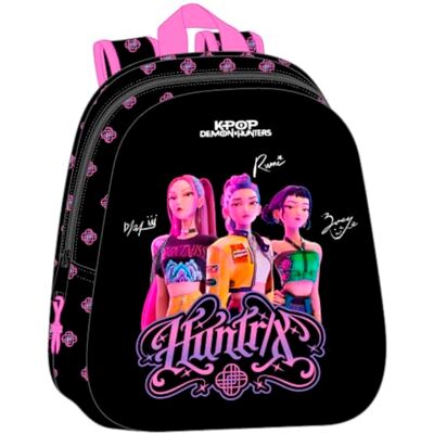 Safta K-POP Demon Hunters NEGRA Mochila Escolar, con Diseño 3D, Ideal para Niños de Diferentes Edades, Cómoda y Versátil, Calidad y Resistencia, 27x10x33 cm Safta K-POP Demon Hunters NEGRA Mochila Escolar, con Diseño 3D, Ideal para Niños de Diferentes Edades, Cómoda y Versátil, Calidad y Resistencia, 27x10x33 cm