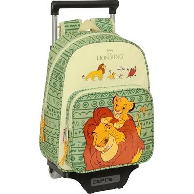 Safta MUFASA Mochila Infantil con Carro 705, Ideal para Niños de Diferentes Edades, Cómoda y Versátil, Calidad y Resistencia, 27x10x33 cm, Color Verde/Beige Safta MUFASA Mochila Infantil con Carro 705, Ideal para Niños de Diferentes Edades, Cómoda y Versátil, Calidad y Resistencia, 27x10x33 cm, Color Verde/Beige