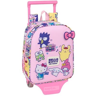 Safta HELLO KITTY & FRIENDS Mochila Guardería con Carro , Ideal para Niños de Diferentes Edades, Cómoda y Versátil, Calidad y Resistencia, 22x10x27 cm Safta HELLO KITTY & FRIENDS Mochila Guardería con Carro , Ideal para Niños de Diferentes Edades, Cómoda y Versátil, Calidad y Resistencia, 22x10x27 cm