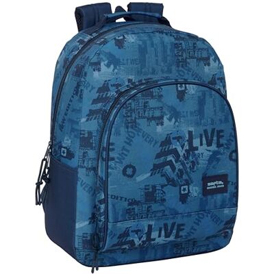 Safta NEW EDITION Mochila Escolar Adaptable a Carro, Mochila, Ideal para Niños de Diferentes Edades, Cómoda y Versátil, Calidad y Resistencia, 32x15x42 cm Safta NEW EDITION Mochila Escolar Adaptable a Carro, Mochila, Ideal para Niños de Diferentes Edades, Cómoda y Versátil, Calidad y Resistencia, 32x15x42 cm