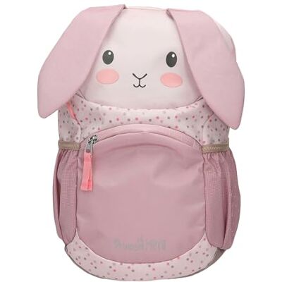 Depesche 13991 Princess Mimi: mochila ergonómica en rosa, con cara de conejo, orejas caídas aplicadas y estampado de lunares, bolsa con correas ajustables Depesche 13991 Princess Mimi: mochila ergonómica en rosa, con cara de conejo, orejas caídas aplicadas y estampado de lunares, bolsa con correas ajustables