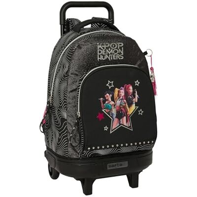 Safta K-POP Demon Hunters ENERGY Mochila Grande con Ruedas, Compacta, Extraíble, Ideal para Niños de Diferentes Edades, Cómoda y Versátil, Resistencia, 33x22x45 cm Safta K-POP Demon Hunters ENERGY Mochila Grande con Ruedas, Compacta, Extraíble, Ideal para Niños de Diferentes Edades, Cómoda y Versátil, Resistencia, 33x22x45 cm