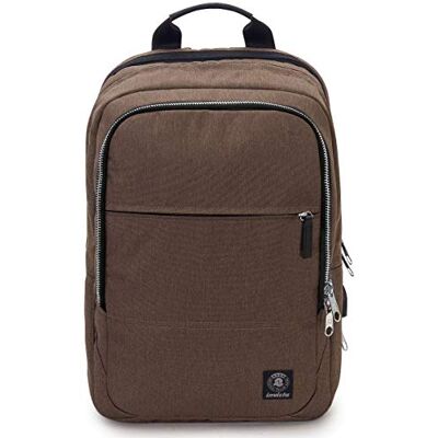 Invicta Mochila De Oficina Biz L, Color Marrón, Soporte para Portátil De Hasta 15,6 Pulgadas, Adaptador Usb, para Trabajo Invicta Mochila De Oficina Biz L, Color Marrón, Soporte para Portátil De Hasta 15,6 Pulgadas, Adaptador Usb, para Trabajo