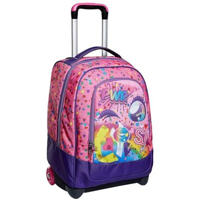 SJ GANG STYLE JAM GANG Mochila con Ruedas Big Tolley, Caras DE SJ, Ibis Rose Mochila 2 en 1, Mochila Escolar con Carro Bolso Escolar Niñas, Niños y Adolescentes con Cross Over System Maxi Capacidad SJ GANG STYLE JAM GANG Mochila con Ruedas Big Tolley, Caras DE SJ, Ibis Rose Mochila 2 en 1, Mochila Escolar con Carro Bolso Escolar Niñas, Niños y Adolescentes con Cross Over System Maxi Capacidad