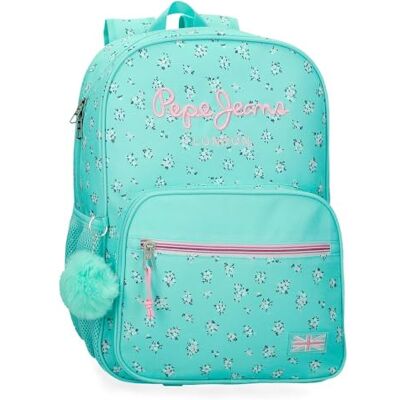 Pepe Jeans Nora Mochila Escolar, Azul, 30x39x12 cms Pepe Jeans Nora Mochila Escolar, Azul, 30x39x12 cms