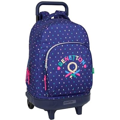 Safta BENETTON DROP Mochila Grande con Ruedas, Compacta, Extraíble, Ideal para Niños de Diferentes Edades, Cómoda y Versátil, Calidad y Resistencia, 33x22x45 cm Safta BENETTON DROP Mochila Grande con Ruedas, Compacta, Extraíble, Ideal para Niños de Diferentes Edades, Cómoda y Versátil, Calidad y Resistencia, 33x22x45 cm