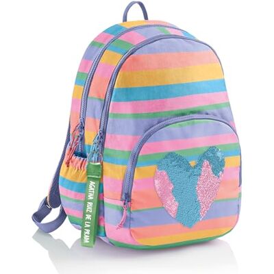 Miquelrius Mochila Escolar 27 L, Triple Compartimento, Colorful, ARP Para Primaria 6-12 Años, Base Reforzada, Adaptable a Carro, Bolsillos Laterales, Lentejuelas Reversibles, 41 x 28 x 16,5 cm Miquelrius Mochila Escolar 27 L, Triple Compartimento, Colorful, ARP Para Primaria 6-12 Años, Base Reforzada, Adaptable a Carro, Bolsillos Laterales, Lentejuelas Reversibles, 41 x 28 x 16,5 cm
