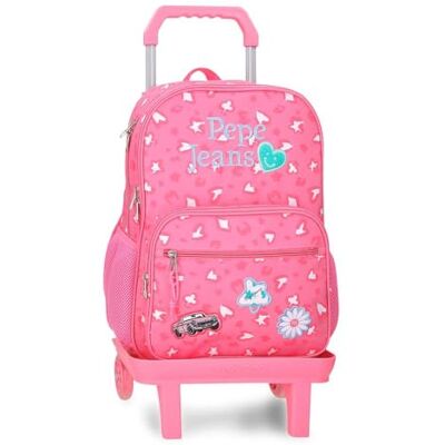 Pepe Jeans Evelyn Mochila Escolar con Carro Portátil 15,6 Pulgadas Rosa 30x40x12 cm Poliéster 14,4L by Joumma Bags Pepe Jeans Evelyn Mochila Escolar con Carro Portátil 15,6 Pulgadas Rosa 30x40x12 cm Poliéster 14,4L by Joumma Bags