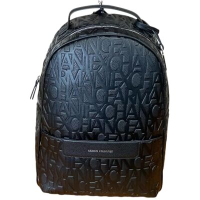 Giorgio Armani Women's Liz, Pebble all over Logo, Silver Zip Backpack Black One Size Giorgio Armani Women's Liz, Pebble all over Logo, Silver Zip Backpack Black One Size
