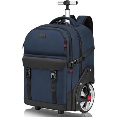 MATEIN Mochila con Rueda Adulto, Mochila Grande 50L Antirrobo Impermeable Maleta Hombre con Ruedas Ocultables Compartimento Portatil 17 Pulgadas para Viaje, Trabajo, Universidad, Azul MATEIN Mochila con Rueda Adulto, Mochila Grande 50L Antirrobo Impermeable Maleta Hombre con Ruedas Ocultables Compartimento Portatil 17 Pulgadas para Viaje, Trabajo, Universidad, Azul