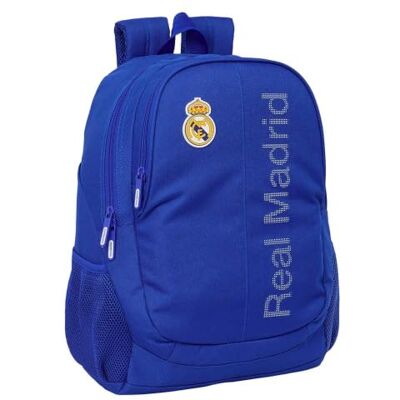Safta Mochila Escolar Real Madrid Adaptable a Carro (Sin Carro), 2 Compartimentos Grandes, Hombreras y Espalda Ergonómicas Acolchadas, Bolsillos Portabotellas, Mochila Niño, Medidas 32x16x44 cm Safta Mochila Escolar Real Madrid Adaptable a Carro (Sin Carro), 2 Compartimentos Grandes, Hombreras y Espalda Ergonómicas Acolchadas, Bolsillos Portabotellas, Mochila Niño, Medidas 32x16x44 cm