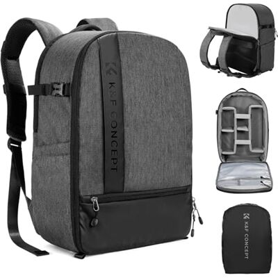K&F CONCEPT Mochila para Cámara, Mochila Fotográfica Profesional Impermeable Mochila para Cámara Reflex, Bolsa para Cámara con Compartimento de Gran Capacidad para Portátil 15.6 Pulgadas K&F CONCEPT Mochila para Cámara, Mochila Fotográfica Profesional Impermeable Mochila para Cámara Reflex, Bolsa para Cámara con Compartimento de Gran Capacidad para Portátil 15.6 Pulgadas