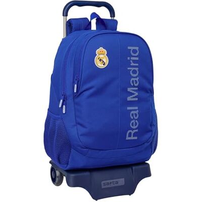 Safta REAL MADRID Mochila Escolar con Carro, Ideal para Niños de Diferentes Edades, Cómoda y Versátil, Calidad y Resistencia, 33x15x43 cm Safta REAL MADRID Mochila Escolar con Carro, Ideal para Niños de Diferentes Edades, Cómoda y Versátil, Calidad y Resistencia, 33x15x43 cm
