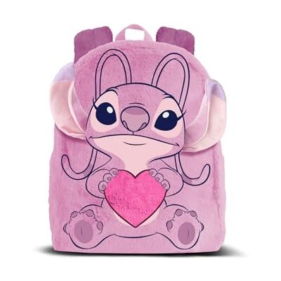 Disney Lilo y Stitch Angel Heart-Mochila Plush, Rosa Disney Lilo y Stitch Angel Heart-Mochila Plush, Rosa