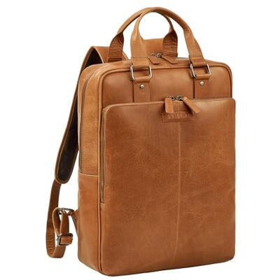 STILORD Estrecha Mochila Portatil Piel 15.6 Pulgadas Vintage Mochilas Trabajo Hombre Elegante Backpack Mujer Backpacks Oficina Cuero Auténtico Color:Tropica marrón STILORD Estrecha Mochila Portatil Piel 15.6 Pulgadas Vintage Mochilas Trabajo Hombre Elegante Backpack Mujer Backpacks Oficina Cuero Auténtico Color:Tropica marrón