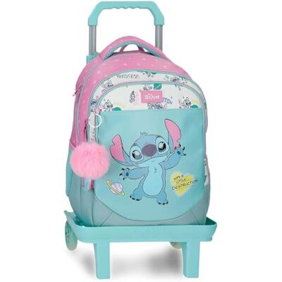Disney Joumma Stitch Little Destruction Mochila Escolar Doble Compartimento con Carro 15,6" Pulgadas Turquesa Verde 28x42x14 cm PVC 16,46L Disney Joumma Stitch Little Destruction Mochila Escolar Doble Compartimento con Carro 15,6" Pulgadas Turquesa Verde 28x42x14 cm PVC 16,46L