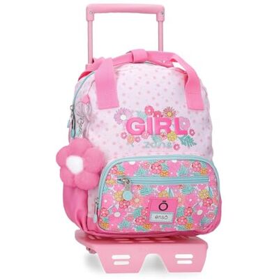 Enso Girl Zone Mochila Infantil, Mochila Escolar, Fabricada en Poliéster, Ruedas Dobles de Giro multidireccional, Múltiples Formas de Usarlo, Rosa Enso Girl Zone Mochila Infantil, Mochila Escolar, Fabricada en Poliéster, Ruedas Dobles de Giro multidireccional, Múltiples Formas de Usarlo, Rosa