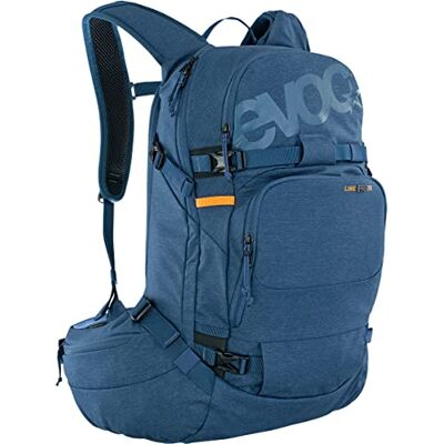 EVOC Mochila LINE PRO 20 Touring (protección LITESHIELD PLUS, compartimento para bolsa de hidratación, correa aislante, compartimento para avalanchas, portaesquís y snowboard), azul denim EVOC Mochila LINE PRO 20 Touring (protección LITESHIELD PLUS, compartimento para bolsa de hidratación, correa aislante, compartimento para avalanchas, portaesquís y snowboard), azul denim