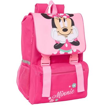 Safta MINNIE MOUSE Mochila Infantil, Extensible, Fácil Limpieza, Ideal para Niños de Diferentes Edades, Cómoda y Versátil, Calidad y Resistencia, 28.5x15x41 cm Safta MINNIE MOUSE Mochila Infantil, Extensible, Fácil Limpieza, Ideal para Niños de Diferentes Edades, Cómoda y Versátil, Calidad y Resistencia, 28.5x15x41 cm