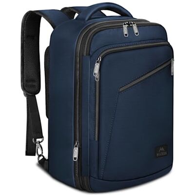 MATEIN Mochila Viaje Cabina Avion 40x20x25, Mochila Cabina 40x20x25 Expandible Mochila Viaje Equipaje de Mano Impermeable Travel Backpack para Hombres y Mujeres para Trabajo, Escuela, Azul MATEIN Mochila Viaje Cabina Avion 40x20x25, Mochila Cabina 40x20x25 Expandible Mochila Viaje Equipaje de Mano Impermeable Travel Backpack para Hombres y Mujeres para Trabajo, Escuela, Azul
