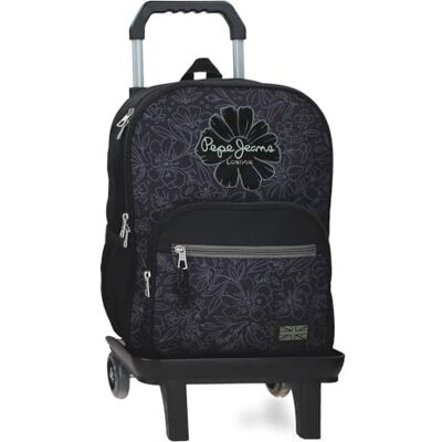 Pepe Jeans Eloise Mochila Escolar para Portátil Portátil 15,6 Pulgadas Negro 30x40x12 cm Poliéster 14,4L by Joumma Bags Pepe Jeans Eloise Mochila Escolar para Portátil Portátil 15,6 Pulgadas Negro 30x40x12 cm Poliéster 14,4L by Joumma Bags