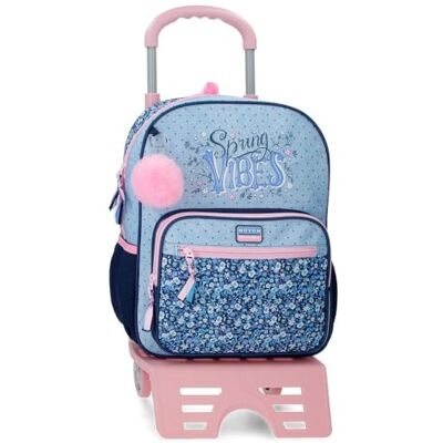 MOVOM Spring Vibes Mochila Escolar con Carro Marino 30x38x12 cm Poliéster 13,68L MOVOM Spring Vibes Mochila Escolar con Carro Marino 30x38x12 cm Poliéster 13,68L