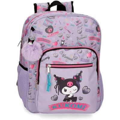Pepe Jeans Sanrio Kuromi Retropop Mochila Escolar Adaptable a Carro Morado 30x38x12 cm Poliéster 13,7L Pepe Jeans Sanrio Kuromi Retropop Mochila Escolar Adaptable a Carro Morado 30x38x12 cm Poliéster 13,7L