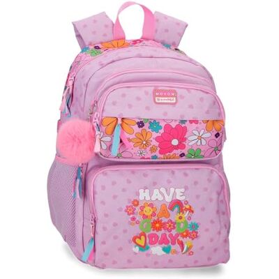 MOVOM Good Day Mochila Escolar Doble Compartimento Malva 32x45x19 cm Poliéster 27,4L MOVOM Good Day Mochila Escolar Doble Compartimento Malva 32x45x19 cm Poliéster 27,4L