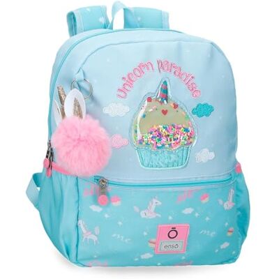 Enso Unicorn Paradise mochila infantil, mochila escolar, fabricada en Poliéster, ruedas dobles de giro multidireccional, Múltiples formas de usarlo, azul. Enso Unicorn Paradise mochila infantil, mochila escolar, fabricada en Poliéster, ruedas dobles de giro multidireccional, Múltiples formas de usarlo, azul.