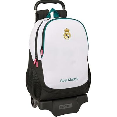 Safta REAL MADRID EQUIPACIÓN 26/27 Mochila Escolar con Carro, Ideal para Niños de Diferentes Edades, Cómoda y Versátil, Calidad y Resistencia, 33x15x43 cm Safta REAL MADRID EQUIPACIÓN 26/27 Mochila Escolar con Carro, Ideal para Niños de Diferentes Edades, Cómoda y Versátil, Calidad y Resistencia, 33x15x43 cm