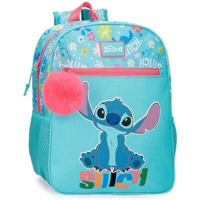 Disney Joumma Aloha Stitch Mochila Escolar Adaptable a Carro Azul 27x33x11 cms Poliéster Disney Joumma Aloha Stitch Mochila Escolar Adaptable a Carro Azul 27x33x11 cms Poliéster