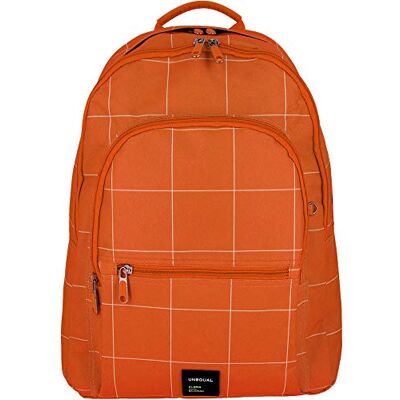 Grafoplas Colección Unequal Grid Mochila Escolar, Naranja, 31.5 x 43 x 21 cm Grafoplas Colección Unequal Grid Mochila Escolar, Naranja, 31.5 x 43 x 21 cm