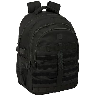 Safta NEGRO Mochila Cross Doble, para Uso Diario, Ideal para Niños de Diferentes Edades, Cómoda y Versátil, Calidad y Resistencia, 34x15x46 cm Safta NEGRO Mochila Cross Doble, para Uso Diario, Ideal para Niños de Diferentes Edades, Cómoda y Versátil, Calidad y Resistencia, 34x15x46 cm