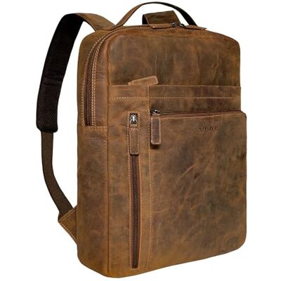 STILORD Mochila Portatil 15.6 Pulgadas Cuero Mochila Trabajo Hombre y Mujer Mochila Urbana Viaje Escolar Unisex Laptop Backpack Piel Autentico Color:Bergamo marrón STILORD Mochila Portatil 15.6 Pulgadas Cuero Mochila Trabajo Hombre y Mujer Mochila Urbana Viaje Escolar Unisex Laptop Backpack Piel Autentico Color:Bergamo marrón