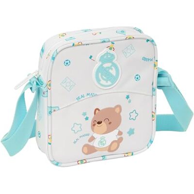 Safta REAL MADRID PREESCOLAR BLANCA Bandolera Pequeña, Bandolera Infantil, Bolso Niño, Ideal para Niños de 5 a 14 Años, Cómoda y Versátil, Calidad y Resistencia, 16x4x18 cm Safta REAL MADRID PREESCOLAR BLANCA Bandolera Pequeña, Bandolera Infantil, Bolso Niño, Ideal para Niños de 5 a 14 Años, Cómoda y Versátil, Calidad y Resistencia, 16x4x18 cm