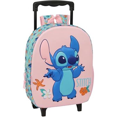 Safta STITCH Mochila Infantil 3D con Ruedas, Ideal para Niños de Diferentes Edades, Cómoda y Versátil, Calidad y Resistencia, 27x10x33 cm Safta STITCH Mochila Infantil 3D con Ruedas, Ideal para Niños de Diferentes Edades, Cómoda y Versátil, Calidad y Resistencia, 27x10x33 cm