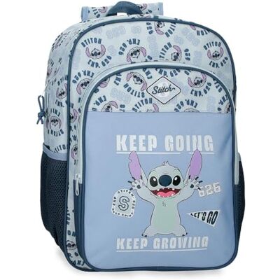 Disney Joumma Stitch Keep Going Mochila Escolar Azul 30x40x13 cm Poliéster 15,6L Disney Joumma Stitch Keep Going Mochila Escolar Azul 30x40x13 cm Poliéster 15,6L