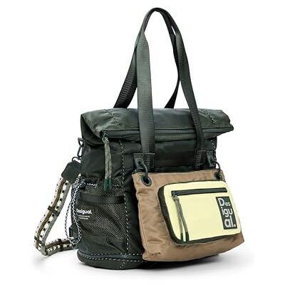 Desigual mochila grande de la colección de accesorios, Verde, Talla única Desigual mochila grande de la colección de accesorios, Verde, Talla única